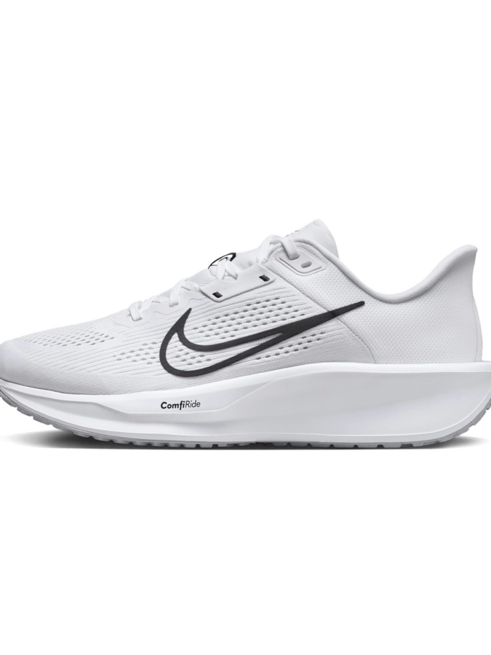 Nike Men's Quest 6 Road Running Shoes, Color White/Black and Size 10.5